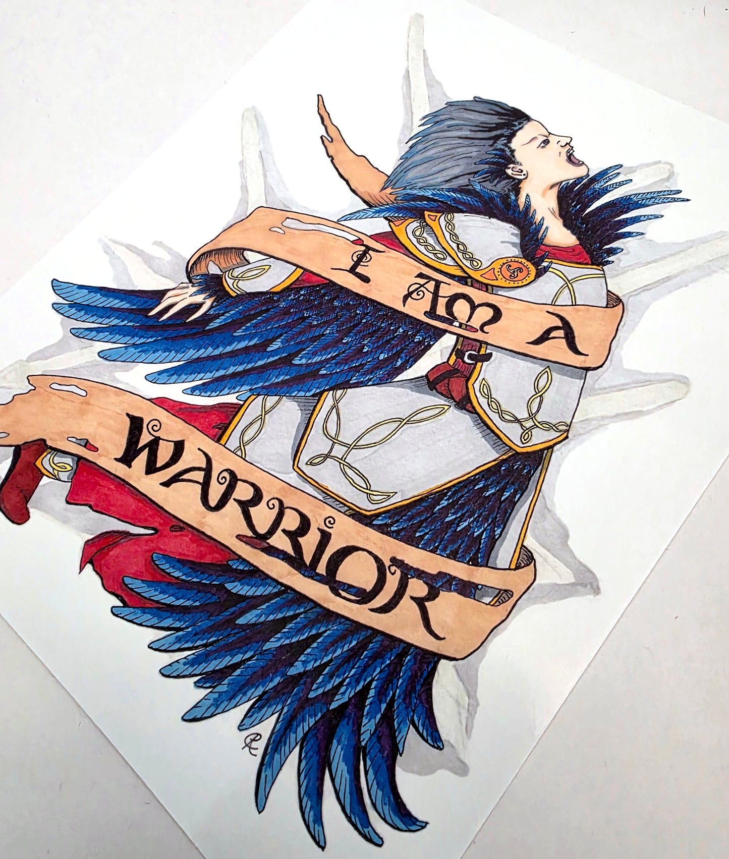 I Am A Warrior Morrigan Art Print