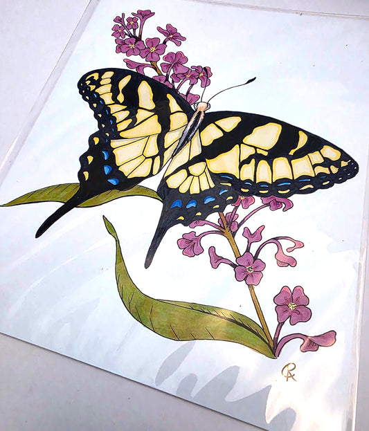 Yellow Swallowtail Butterfly Art Print