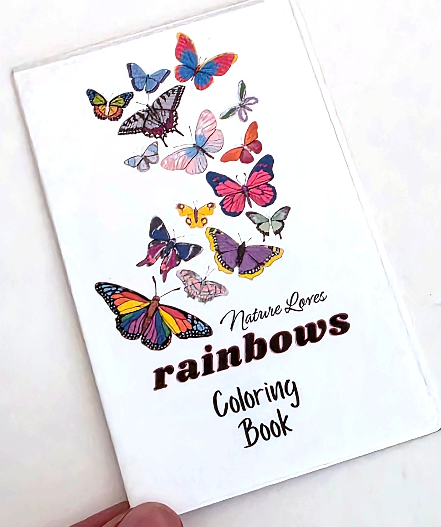Nature Loves Rainbows Mini Coloring Book Zine