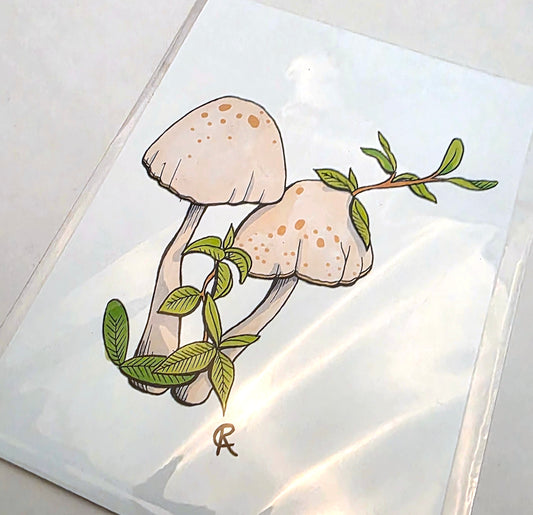 Yard Mushroom Art Print