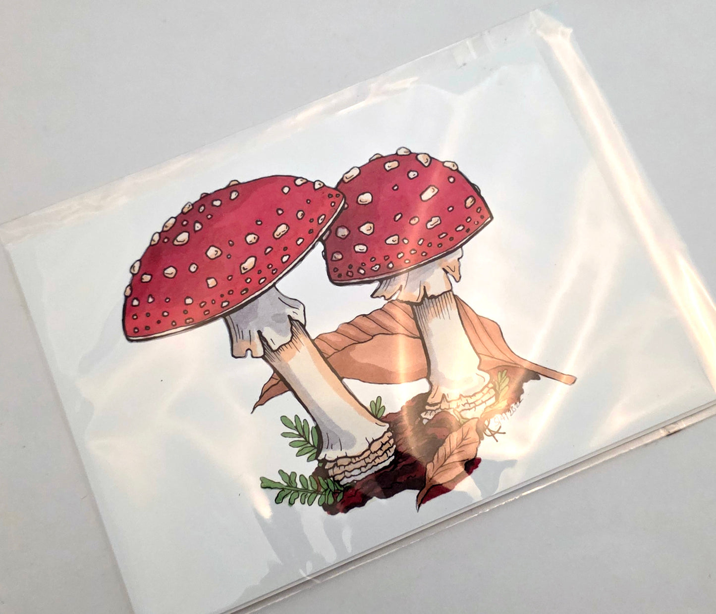 Fly Amanita Mushroom Cluster Art Print