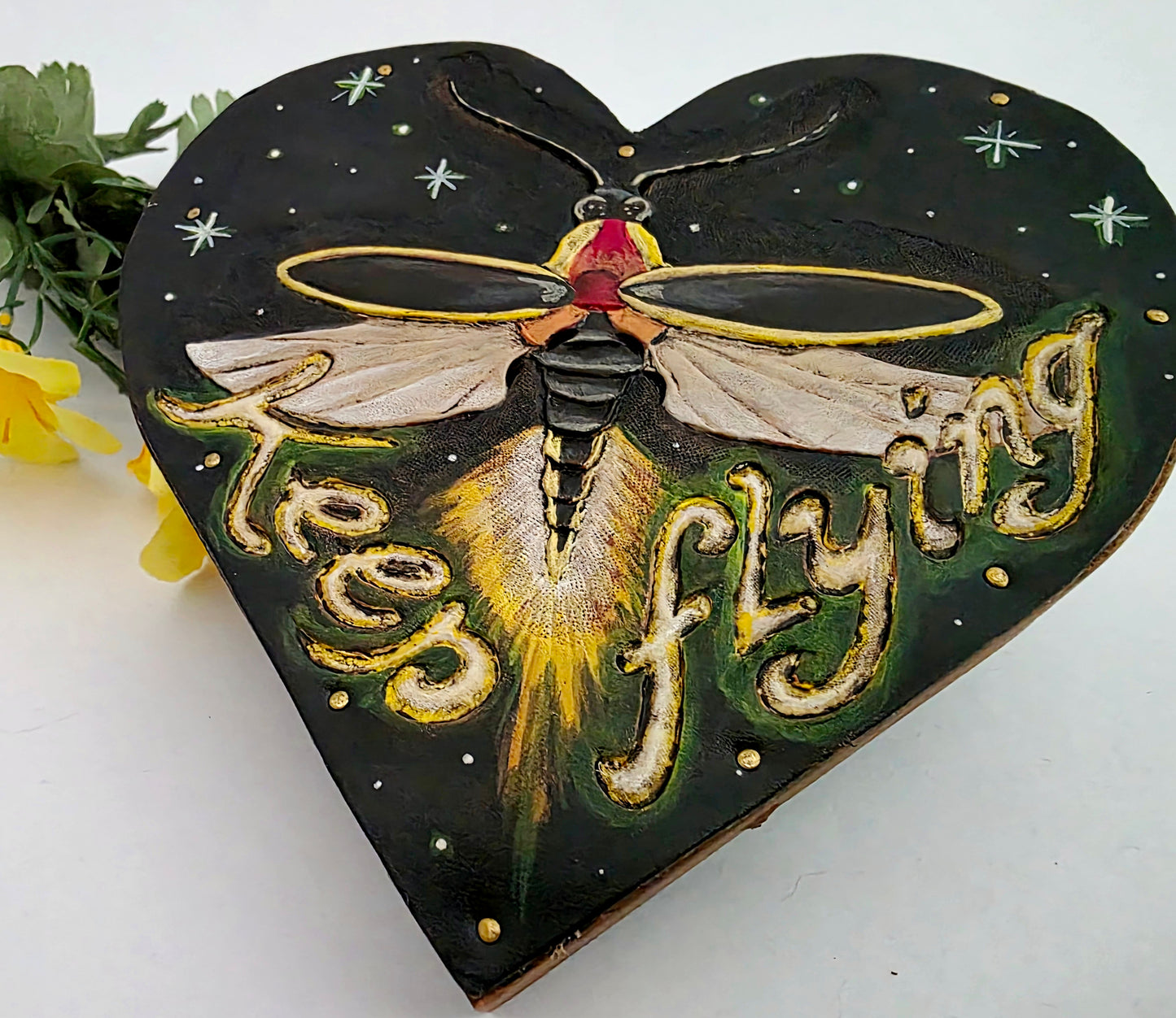 Keep Flying Firefly Original Leather Art