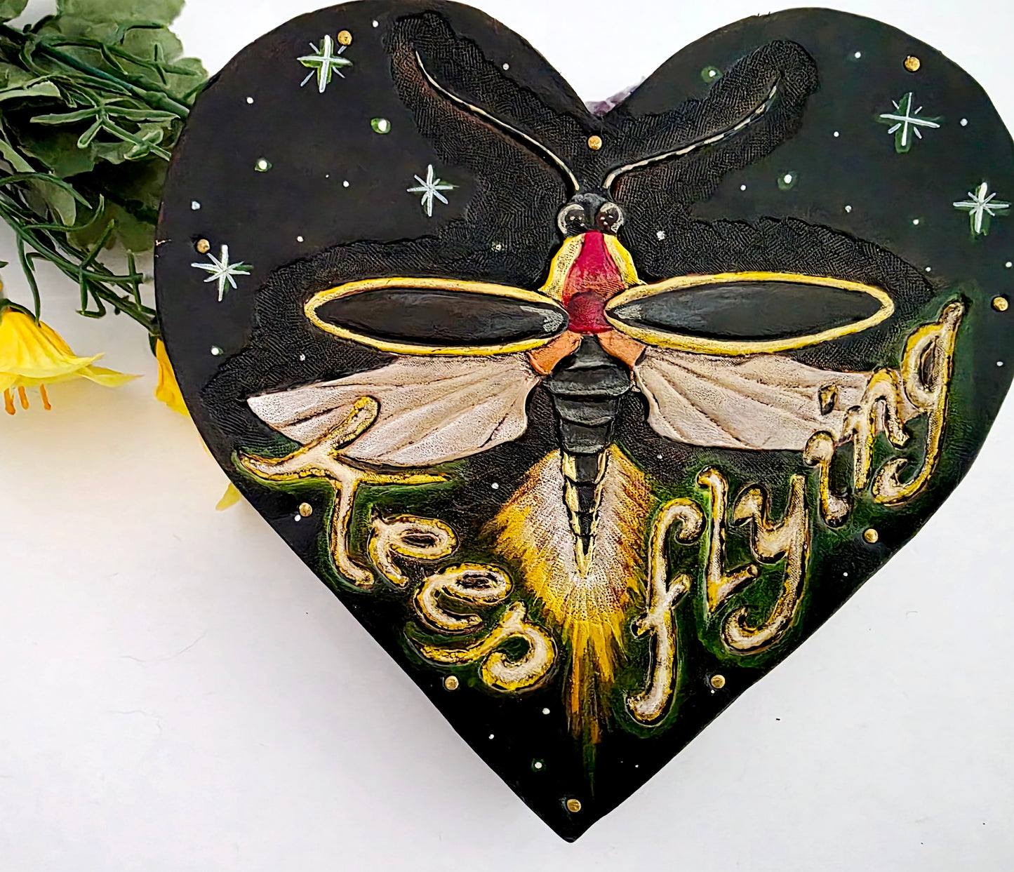 Keep Flying Firefly Original Leather Art