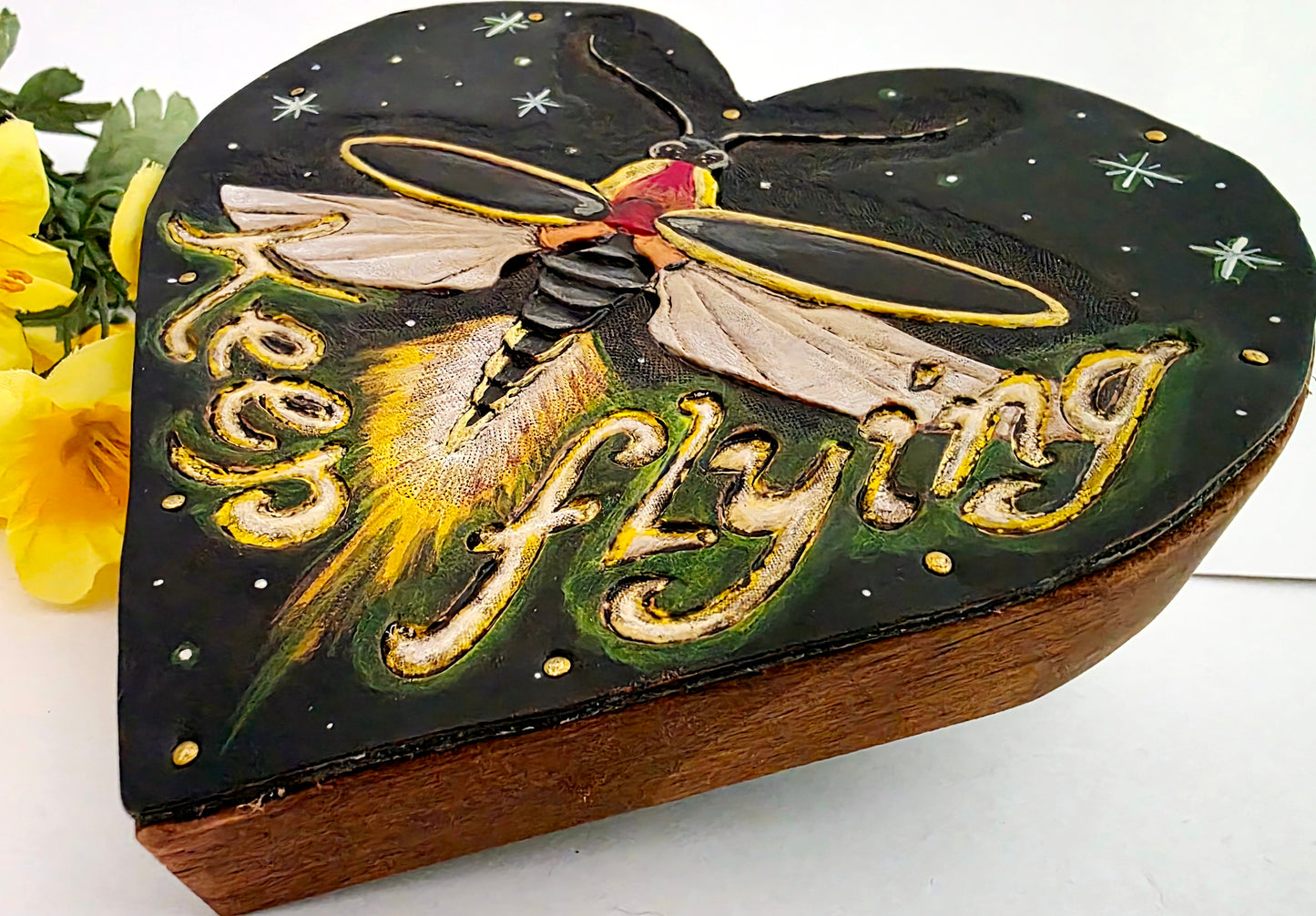 Keep Flying Firefly Original Leather Art