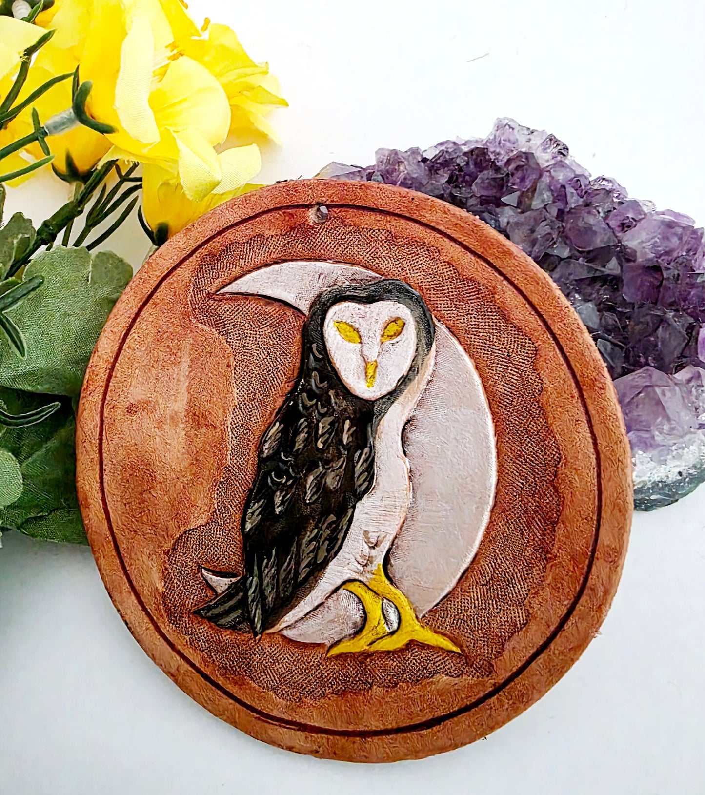 Halloween Leather Art Rounds