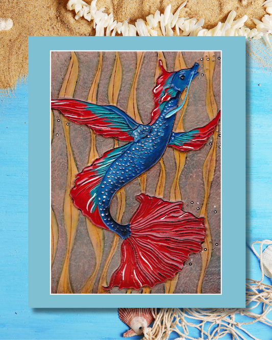 "Dragon of the Shallows" Nature Fantasy Art Reproduction