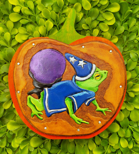 Silly Costume Pumpkin Leather Art