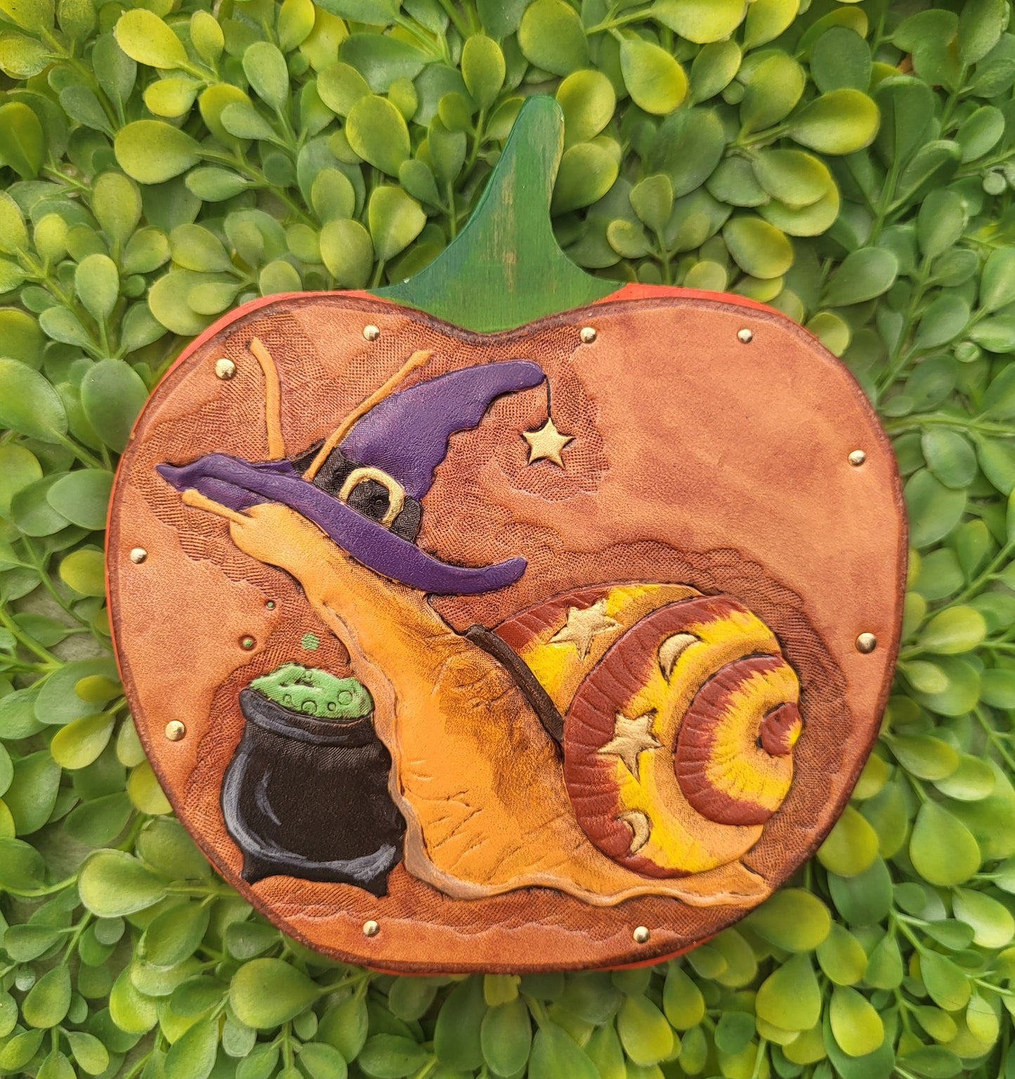 Silly Costume Pumpkin Leather Art