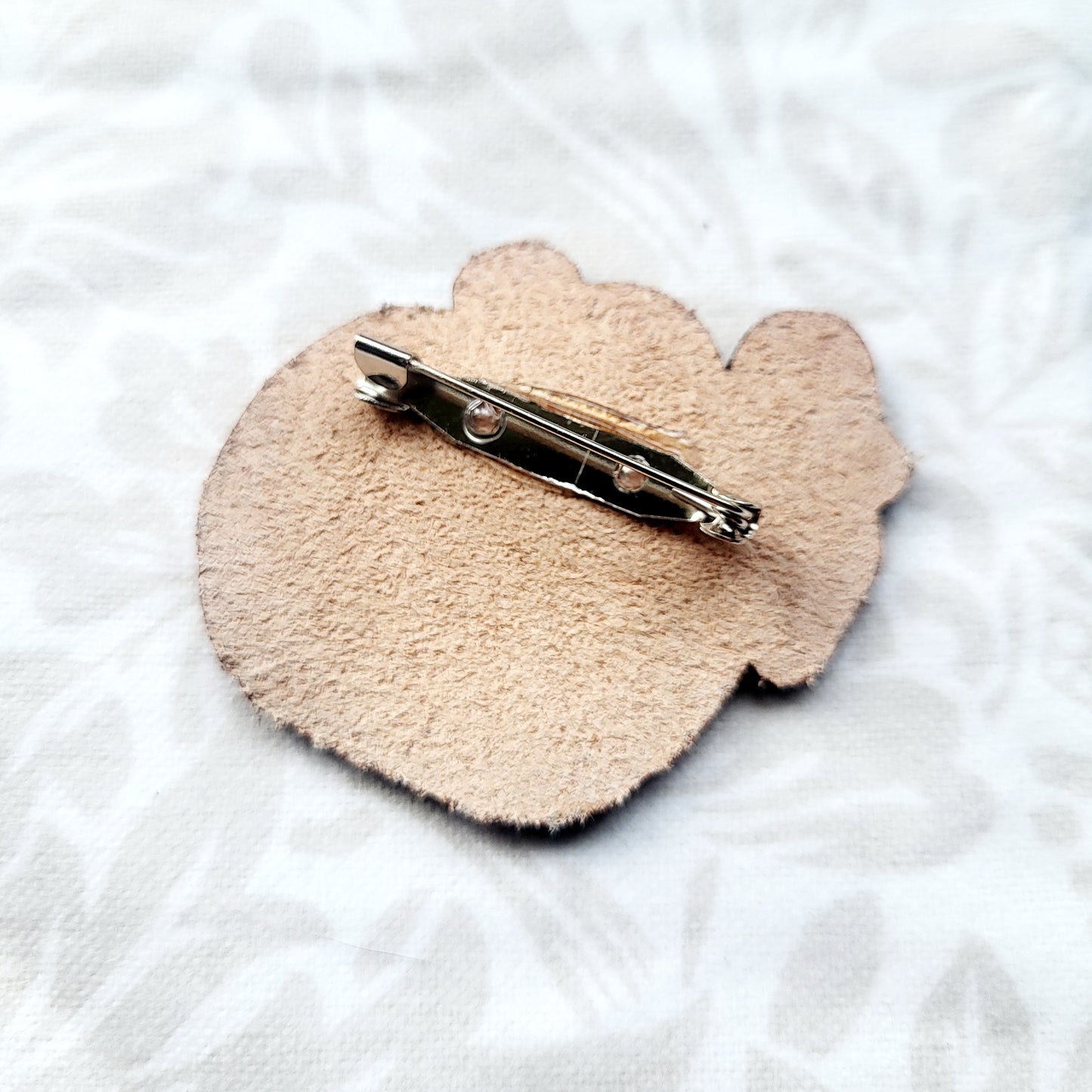 Pumpkin Nature Art Fall Leather Pin