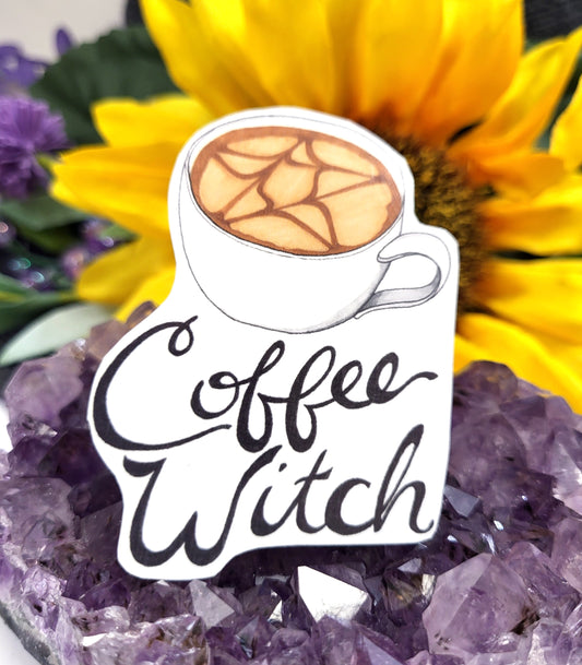 Coffee Witch Vinyl Sticker
