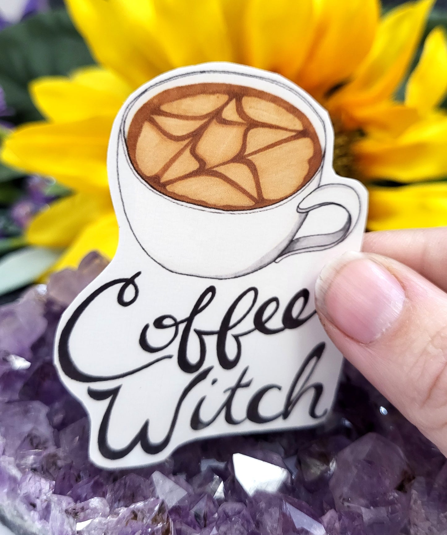 Coffee Witch Vinyl Sticker