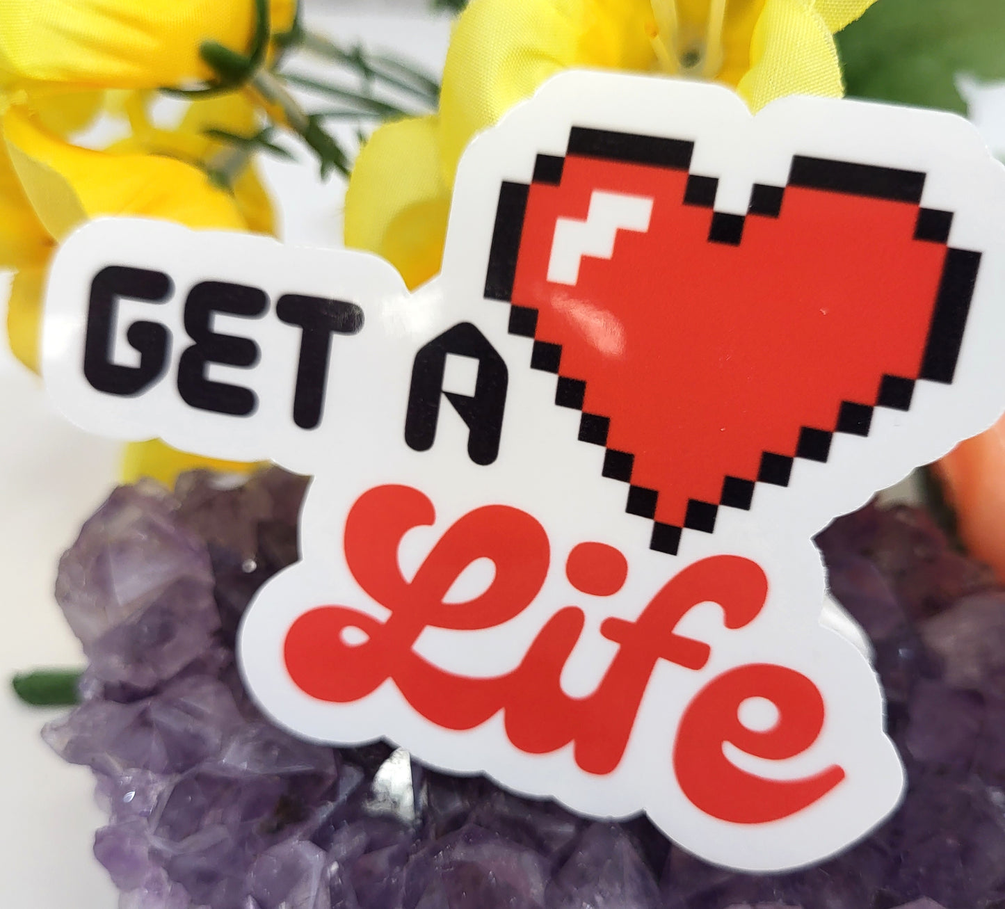 Get a Life Video Game Inspired Vinyl Sticker