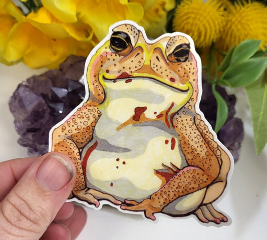 Cane Toad Vinyl Sticker