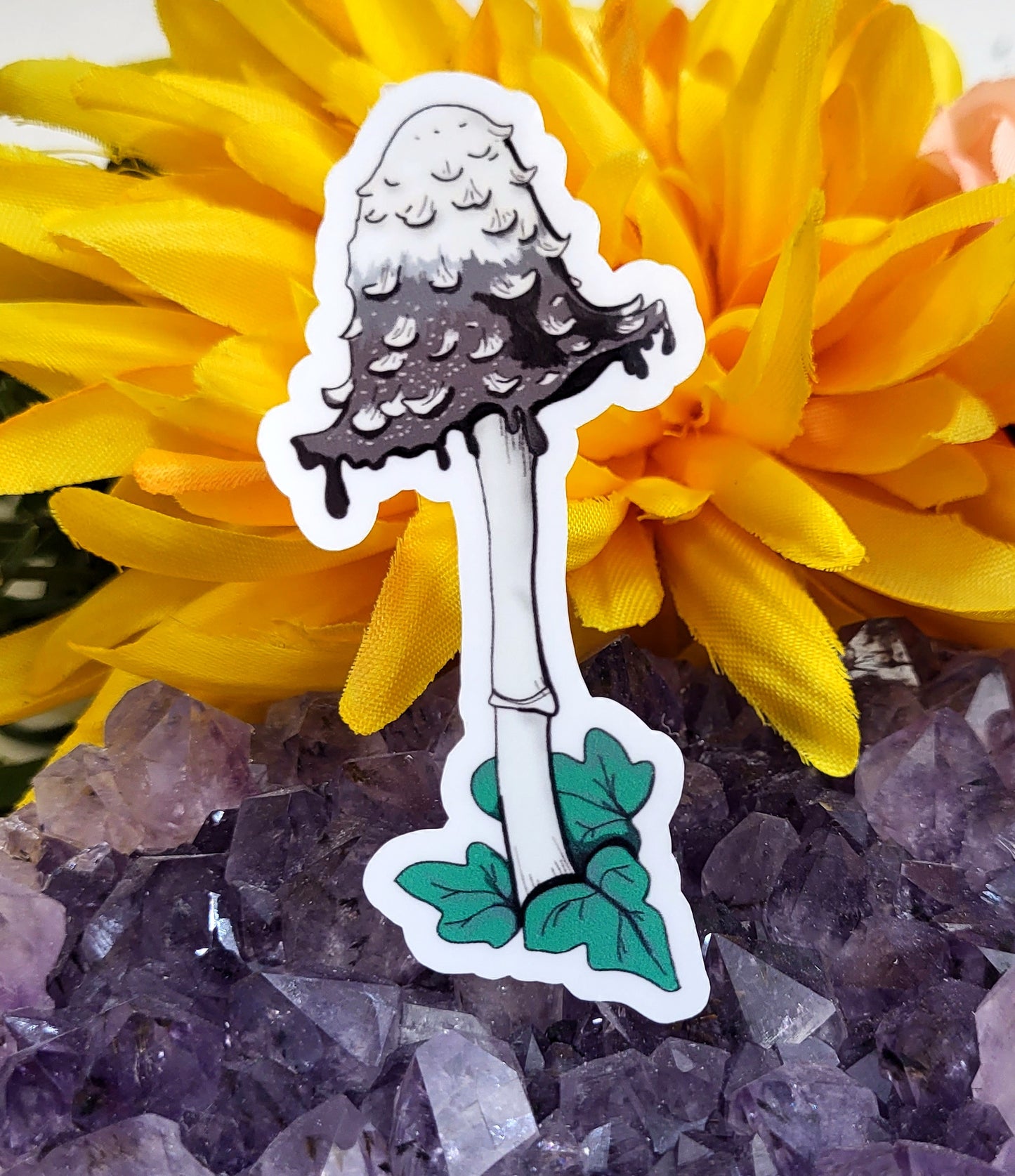 Inky Cap Mushroom Vinyl Sticker