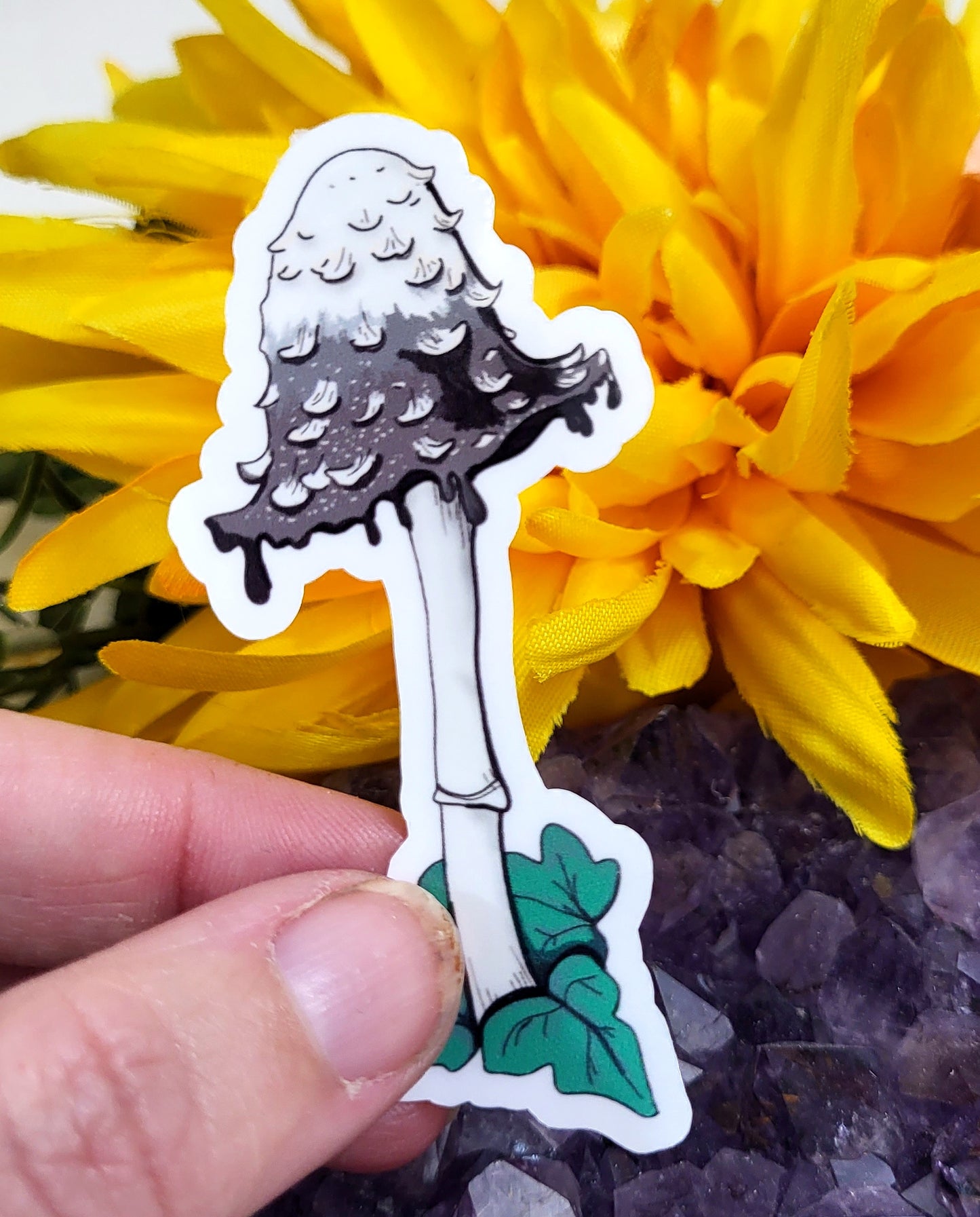 Inky Cap Mushroom Vinyl Sticker